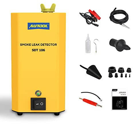 AUTOOL Machine à Fumée de Voiture SDT-106 Localisateur de Fuite de Voiture Fuite de Diagnostic Automobile SDT106 Systèmes deTuyaux de Soutien/Moto/Voitures/SUV/Testeur de Fuite de Fumée de Camion