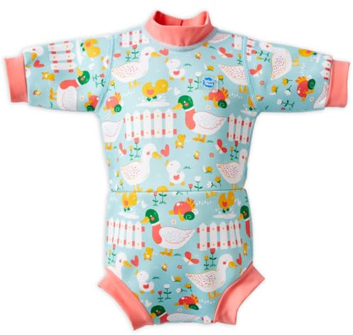 Splash About Happy Nappy Muta con pannolino da bagno Little Ducks 3-8 Mesi