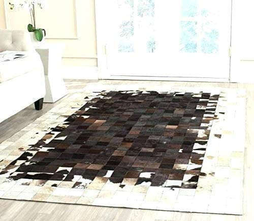 Vip Leather - Tappeto in pelle di mucca patchwork, Design esclusivo. Cod Mart A20