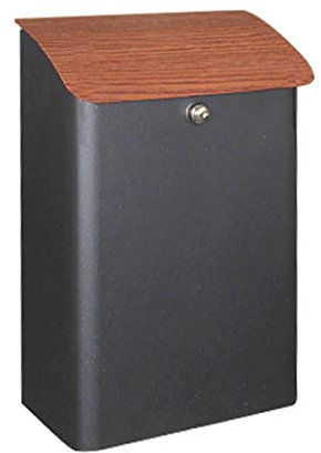 Letterboxes Mailbox Floor-standing Waterproof Mail Box With Lock Home Outdoor Wall-mounted Mailbox Newspaper Delivery Box (Color : Black, Size : 27.3 * 15 * 42.5cm)