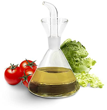 Aceitera De Cristal Con Sistema Antigoteo, Capacidad 500 ml.