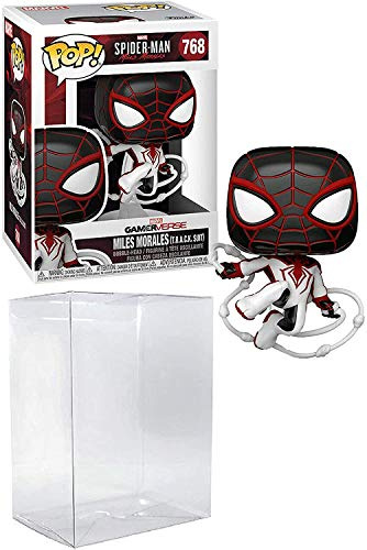 Spider-Man Miles Morales T.R.A.C.K. Track Suit Pop # 768 Marvel Gamerverse Vinyl Figure (Bundled with EcoTek Protector to Protect Display Box)