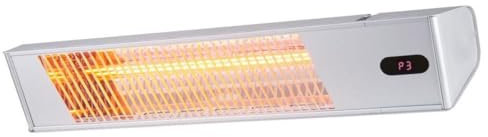 Sined Caldo Ira Inox 2000 Wifi Stufa a Infrarossi Wifi Da Esterno Da 2000w Regolabile Grigio Riscaldante a Onda Corta a Ira e Telecomando Design Elegante Griglia a Protezione e Display a Led