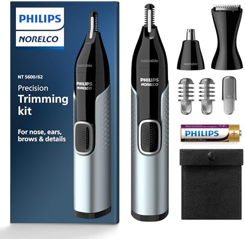 Philips Norelco Nasentrimmer 5000 für Nase, Ohren, Augenbrauen-Trimm-Kit, NT5600/62