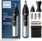 Philips Norelco Nose Trimmer 5000 for Nose, Ears, Eyebrows Trimming Kit, NT5600/62, Black/Silver