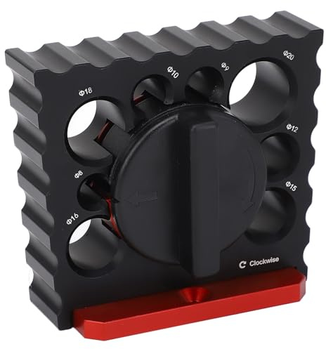 Tassello per Fresatura Regolabile Strumento Ausiliario per Asta Tonda, Testa di Rotazione Semi Automatica a 8 Fori Testa di Rotazione Semiautomatica per Tassello per Trapano