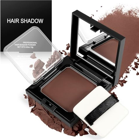 Boobeen Kit di polvere d'ombra per capelli, polvere per il ritocco delle radici, riempimento impermeabile dell'attaccatura dei capelli per capelli diradati, capelli grigi