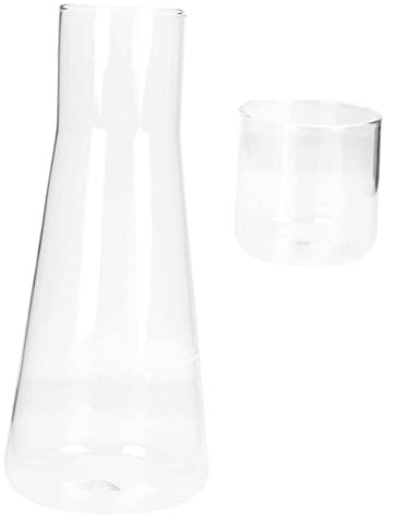 Cabilock Glass Drink Water Carafe for Home Use Bedside Desktop Multi-Function Cold Water Container Juice Jug