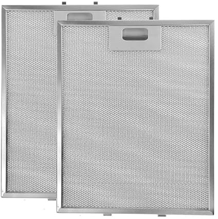 EVAYP 2x Metall-Fettfilter (305 x 267 mm), Kompatibel mit Whirlpool 480122102168 C00314158 AEG Electrolux 405525042-9 4055250429 Elica GRI0009219A KIT0010805 Brandt AS0006526 Dunstabzugshauben