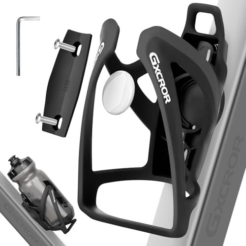 GXCROR Airtag Bike Bottle Cage,Bike Water Bottle Holder,Durable Bike Drink Holder for Most Bike