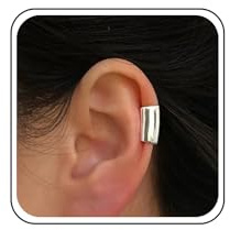 Enautoabs Bohemia Plata Ear Cuff Tubo Largo Ear Cuff Pulido Wrap Pendientes Minimalista Tubo Ear Clip Joyería Para Las Mujeres