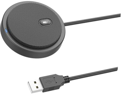 VERDANVERSE Microfono a Condensatore Cavo e Supporto, Nero, 5v, 2 Tracce | Kit Supporto, Cavo Audio, Filtro Anti Pop e Treppiede, per Registrazione e Conferenza, Nero, Plastica Metallo