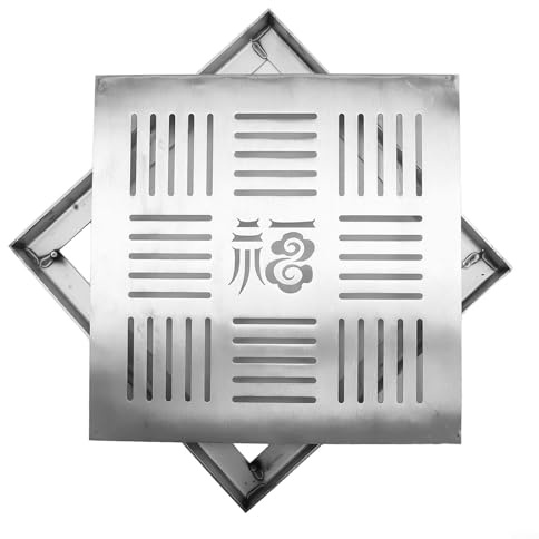 Cubierta de drenaje de acero inoxidable resistente con marco para canales de drenaje al aire libre, rejilla de drenaje eficiente de agua de lluvia diseñada para calzadas, jardines y espacios públicos