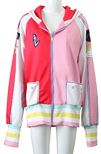 AYIMEIS Uta Cosplay Kostüm mit Zubehör Beliebte Filmfigur Uta Cosplay Kostüm Kapuzenjacke Anime Outfit Jacke Weihnachten Halloween Karneval Party Bühnenauftritt Kleidung für Erwachsene