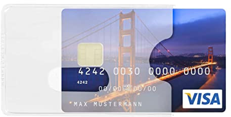 Kartenhülle 10 x transparent - Ausweishülle Ausweisetui Schutzhülle Kreditkartenhülle Kreditkarte Ausweis Hülle Karte EC Scheckkarte RFID Kunststoff Robust Stabil - Made in Germany