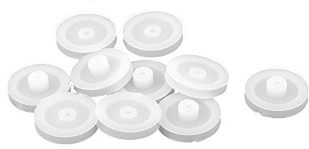 sourcing map 10Stk weiß Kunststoff 18mm Durchmesser Maschinenbau Modell Riemenscheibe