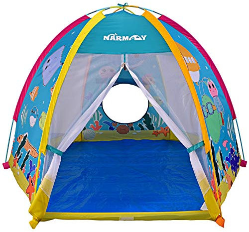 NARMAY® Spielzelt, Ozean-Kuppelzelt für Kinder, Spaß drinnen/draußen – 182 x 152 x 121 cm