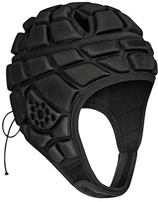 DGYAO Rugby Headguard, Kids Boys Protective Headgear, Padded Gear Helmet For Head Protection Black YL