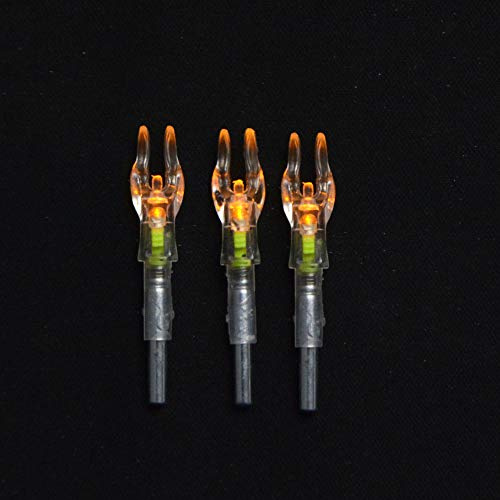MILAEM 3/6pcs Tiro con L'Arco LED Nocks Frecce Cocche Automaticamente Luminose Frecce Nock per frecce ID 4.2mm Caccia Tiro (Giallo, 6pcs)