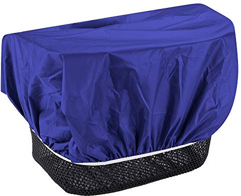EAZY CASE Fahrradkorb Regenschutz, wasserfester Korbüberzug, Schutzhülle, Korbabdeckung wasserabweisend, Regenüberzug für Fahrradkorb elastisch, Schutzhaube für Regen, Dunkelblau, Blau