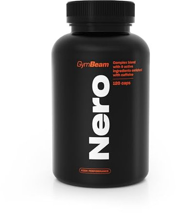 Nero Fatburner – L Carnitin Komplex mit 200 mg Koffein pro Portion, hochdosiert – Fettverbrenner mit MACA, Grüntee Extrakt, Bromelain & Schwarztee Extrakt, ohne Zusatzstoffe – GymBeam, 120 caps