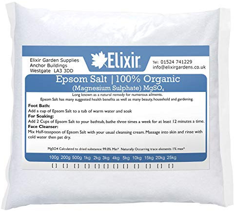 Elixir Gardens Pure Organic FCC Food Epsom Salt |10kg Polythene Bag