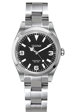 NIADI Cronos 36mm Esplora la serie di arrampicata uomo donna orologio moda coppie sport unisex orologi meccanici automatici, nero