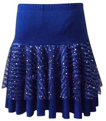 Gonna in tulle, da donna, classica, elastica, per Dirndl, in tulle, colore rosso, 80, gonna per teen dance Dress up, sottogonna corta, per balletto, accessorio per feste, Blu, XXL