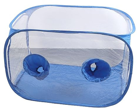 Pilzzuchtzelt Still Air Box Pop-up-Pilzzuchtzelt-Kit Pilzzucht-Pflanzset Tragbarer, Faltbarer PVC-Pilzzuchtbehälter mit 2 Armanschlüssen für Studienforschung