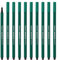 Westcott STORYLINER Fineliner grün 10 Stück | Premium Fineliner mit 0,4mm Strichstärke | Präzise Strichführung, metalleingefasste Spitze, schnelltrocknende Tinte auf Wasserbasis | E-737791 00