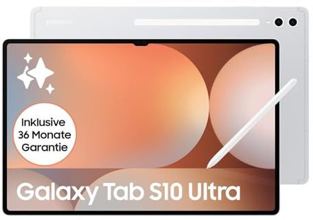 Samsung Galaxy Tab S10 Ultra AI Tablet, Android Tablet, 12 GB RAM, 1 TB Speicher, AMOLED-Display, Antireflexionsbeschichtung, Inkl. S Pen, WiFi, Platinum Silver, 36 Monate Herstellergarantie