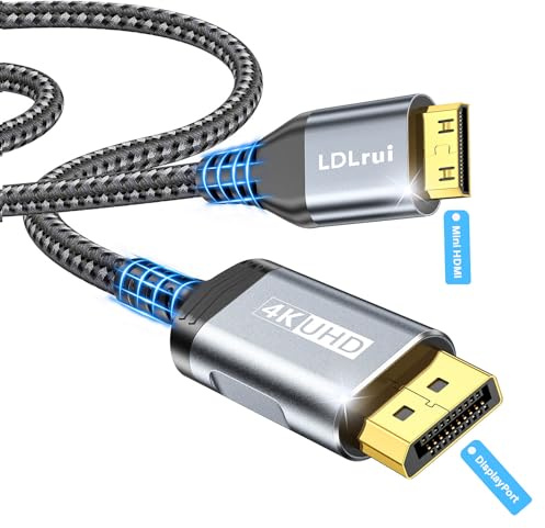 LDLrui Câble DP vers Mini HDMI 2 m pour Dell