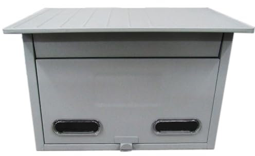 Cassetta delle lettere moderna del supporto della parete per uso esterno della casa materiale lamiera zincata 35,6 x 22,9 x 17,8 cm colore grigio design minimalista