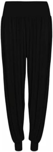 ANZEE Girls Ali Baba Harem Trousers with Soft Stretchy Fabric Boho Loose Yoga Pants Casual Bohemian Hippie Lounge Wear Perfect Blend of Comfort and Style (UK, Age, 11 Years, 12 Years, Black)