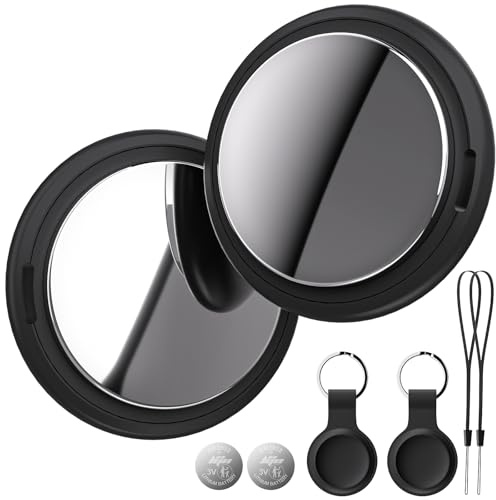 Bnlei Smart Air Tracker Tag kompatibel mit Apple Wo ist? (nur iOS), Inklusive Ersatzbatterie, Smart Tracker Tag Key Finder für Schlüssel, Fahrrad, Wallet, Koffer, Hunde, Katzen (Schwarz, 2-Pack)