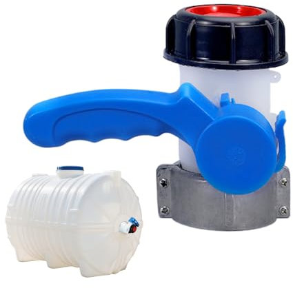 Válvula de bolsa, válvula de tanque de agua de rosca de 2.4 pulgadas, reemplazo de conector de accesorios de manguera, herramienta resistente a prueba de fugas para jardín, hogar y uso industrial