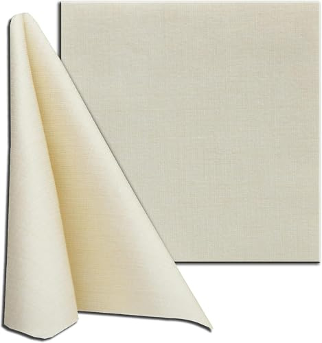 Tovagliolo TNT monouso 40x40 in tessuto non tessuto CHAMPAGNE | 50 pezzi | tovaglioli, resistenti | assorbente | simile al tessuto | ideale per ristorazione | HoReCa | Biodegradabile