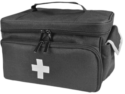 WNDUOKXH Boîte de rangement de premiers secours à domicile, fournitures d'urgence, organisateur léger, activités plein air et préparation Pour aux situations d'urgence, sac premiers secours vide