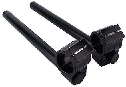 Separate Handle Bar, 1Pair Universal 41mm Motorcycle CNC Separate Handle Bar Adjustable Clip on Handlebar for 41mm Forks