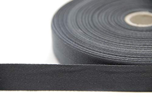 nts Nähtechnik 50m Rolle Köperband, Nahtband aus 84% Baumwolle (dunkelgrau, 1)