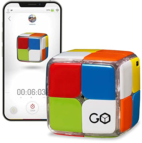 GoCube 2x2 - Den första 2x2 anslutna kuben någonsin som hjälper dig att lära dig hur man löser kuben! STEM-pussel kopplat till en app som passar alla åldrar och förmågor. Gratis app.