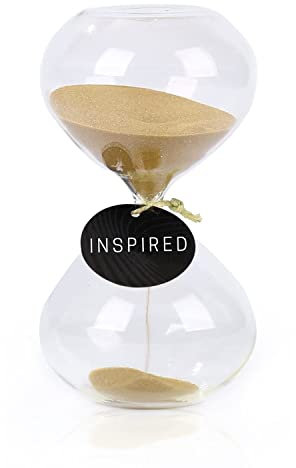 Biloba Puff Sand Timer, Colorful Hourglass Sand Clock, Kitchen Timer - Inspired Glass 3Mins / 5Mins / 30Mins / 60Mins, Home, Office Desk Decor