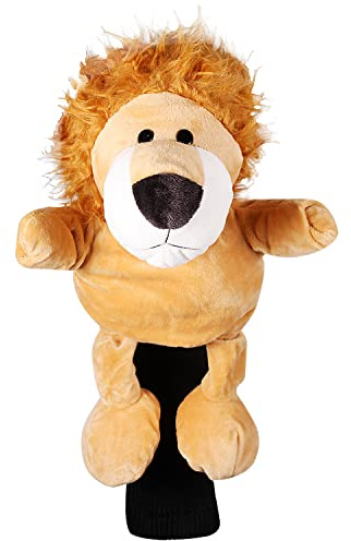 SHABIER Plysch nyhet djur golf driver huvudskydd för 460 cc Head Club (Lion)