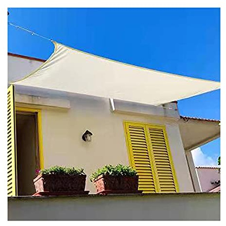 Sun Shade Sail Rectangle Water Resistant Outdoor Garden Patio Party Sunscreen Awning Canopy 95% UV Block for Garden Patio Camping Create A Shadow Area (Color : Beige Size : 3x6m) (Beige 3x7m)