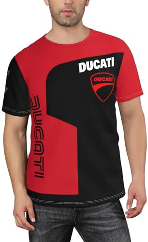 Monster Superbike Motorrad Racing Original Herren Kurzarm T-Shirt Rundhals Baseball Short Tee für Herren Top, Dt-13, XL
