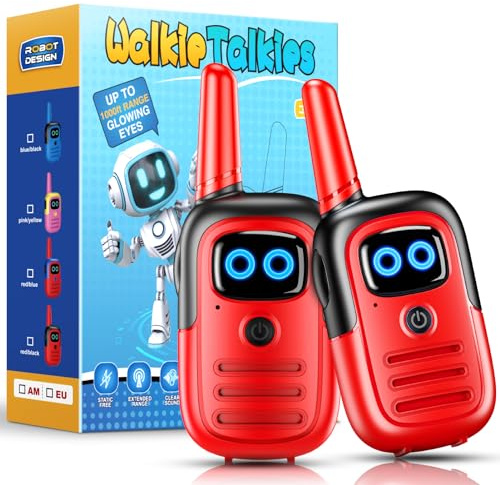 Grriopi Walkie Talkies for Kids, Outdoor Toys for 4 5 6 Year Old Boy Girl Gift for 3-12 Year Olds Walkie Talkies for Kids Toys Age 5 6 7 8 Boys Toy Age 3 4 5 6 7 Girls Birthday Presents Red