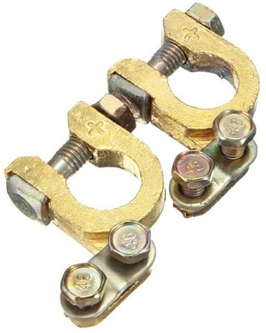 Generico Piccoli Morsetti Batteria 1000A (Positivo+Negativo) Coppia Auto trattori 12/13mm