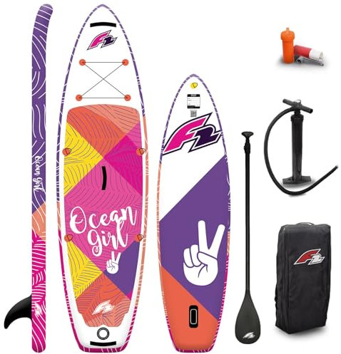 F2 Junior SUP Stand Up Paddle Board Ocean Girl 9'2'' Pink 2025