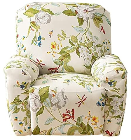 WJHDWYD Copripoltrona Relax Reclinabile Universale 1 Posto, Fodere Copripoltrona Reclinabile 4 Pezzi Elasticizzato Lavabile Rimovibile, Copertura per Poltrona Elettrica Reclinabile(G)