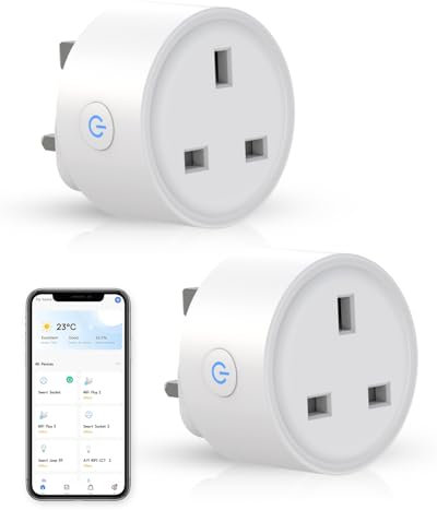 Smart Plug, WiFi Smart Outlet Compatible with Alexa & Google Home, AvatarControls App Voice Control with Timer, Mini Smart Alexa Socket, WiFi Smart Socket for Home Automation, No Hub Required, 2 Pack